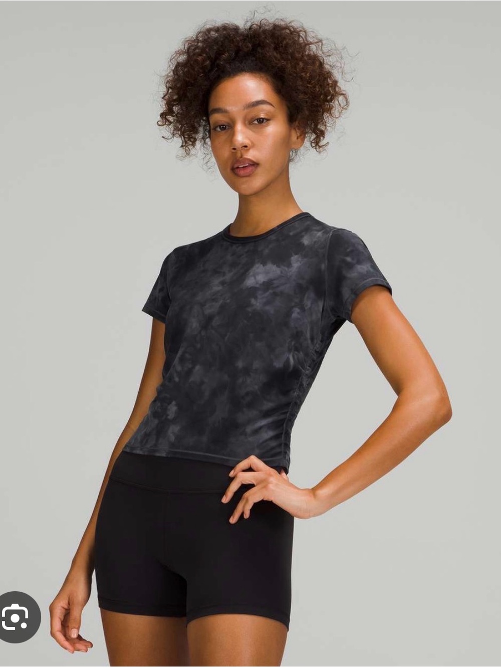Lululemon All It Takes Short Sleeve- Diamond Dye Pitch Grey